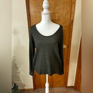 Express Dark Green Knit Top